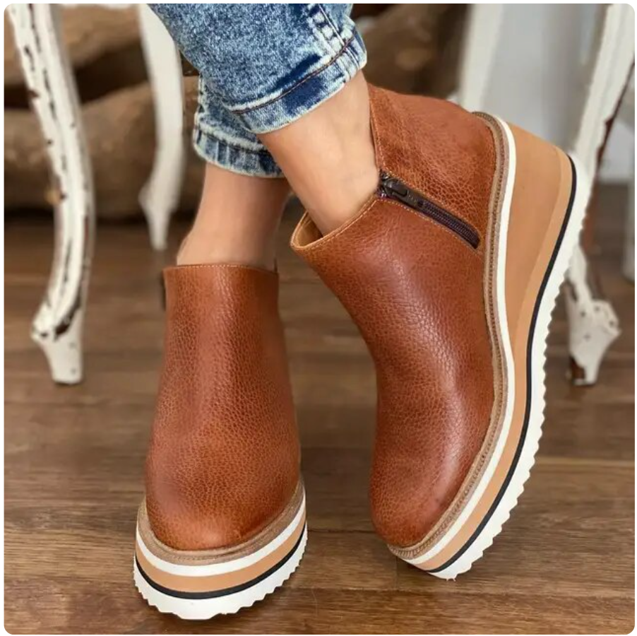 Sleehakken - Orthopedisch - Platform - Enkellaarzen - Dameslaarzen-Boetiek Moda