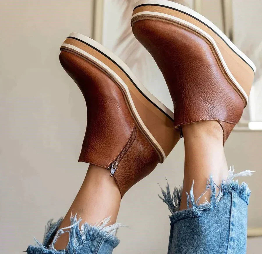 Sleehakken - Orthopedisch - Platform - Enkellaarzen - Dameslaarzen-Boetiek Moda