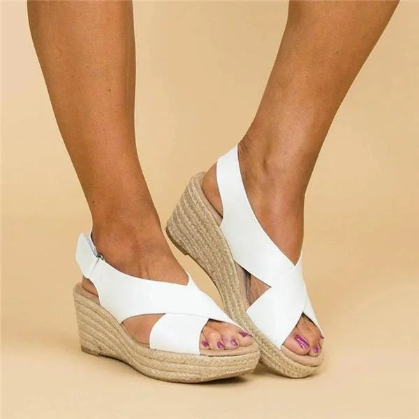Sleehakken | Platform | Zomer | Espardille Sandalen | Orthopedische Sandalen voor Vrouwen-Boetiek Moda