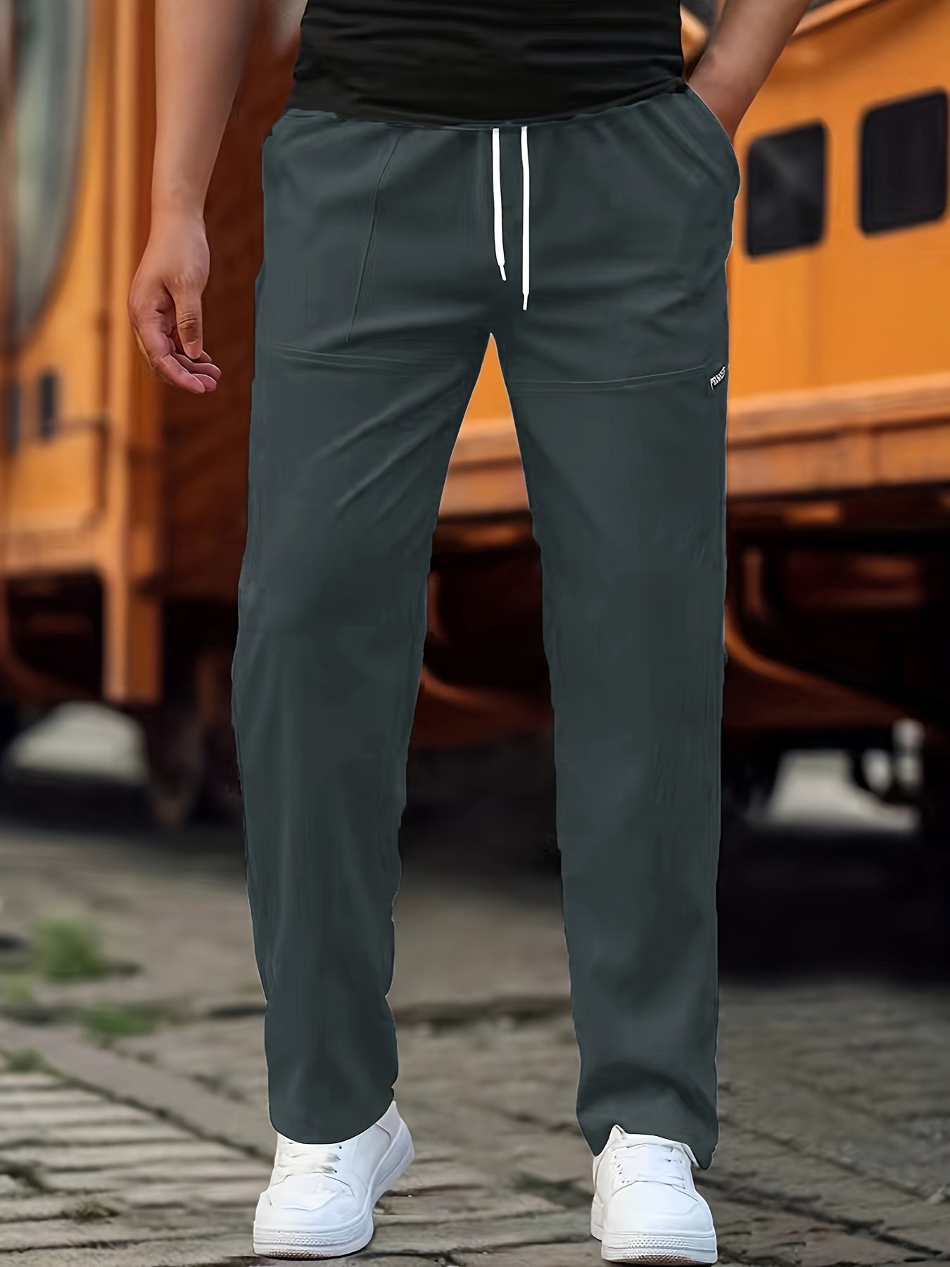 Slim Fit joggingbroek - Trekkoord - Rekbaar - Trainingsbroek - Joggingbroek voor heren-Boetiek Moda