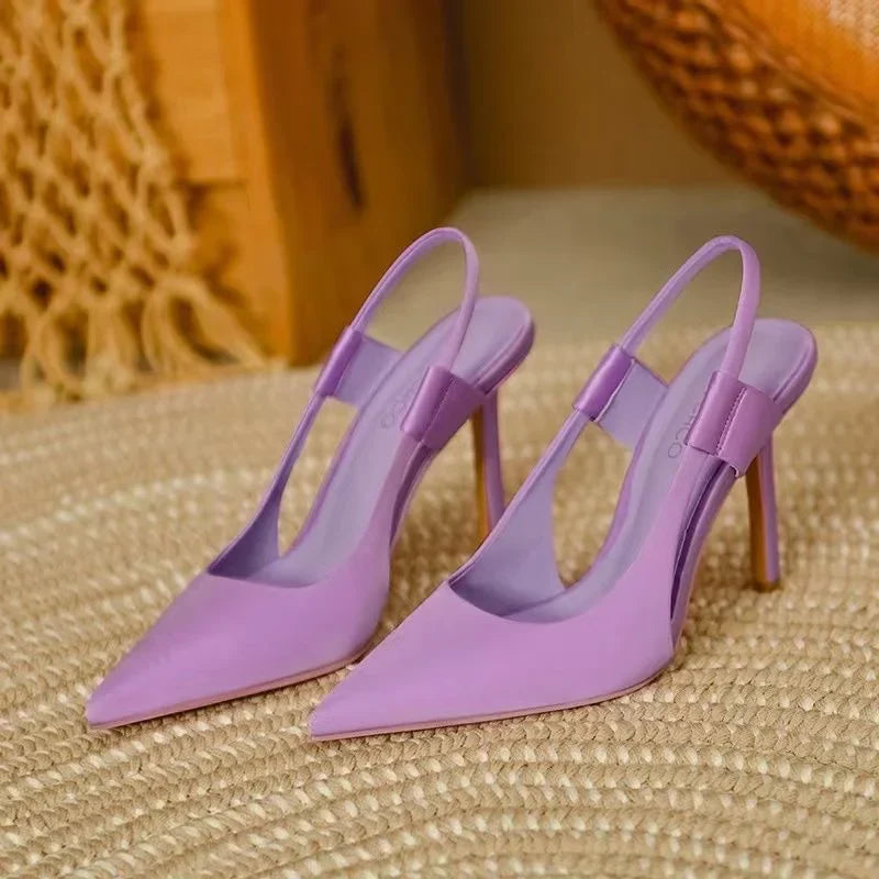 Slingback-hakken - Puntige neus - Hoge hak - Slingback-pumps - Dameshakken-Boetiek Moda