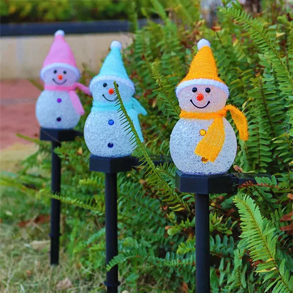 Sneeuwpoplamp - LED - Werkt op zonne-energie - Kerstverlichting voor in de tuin - Kerstverlichting voor buiten-Boetiek Moda