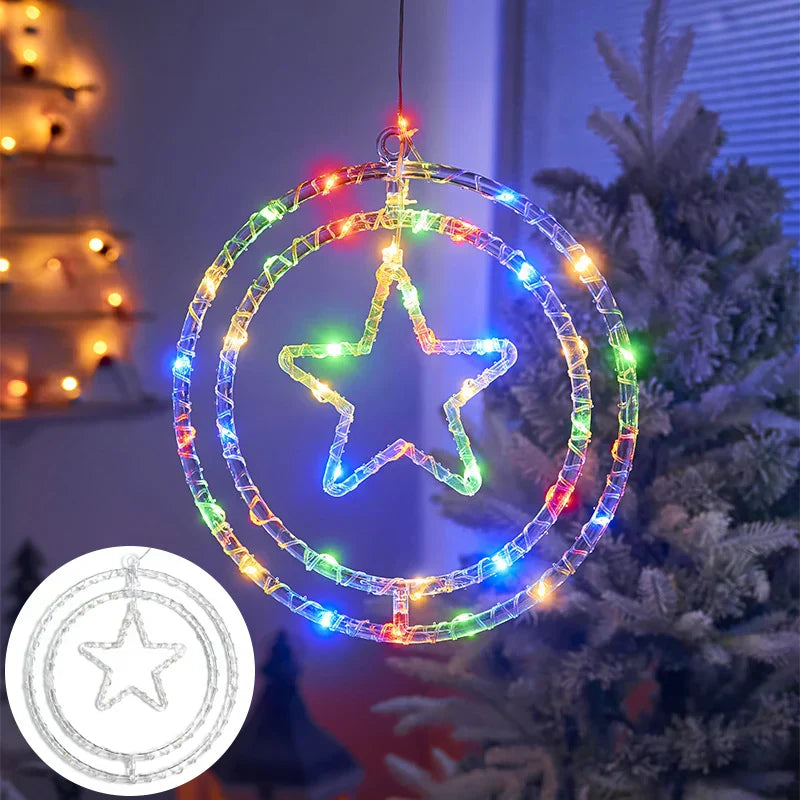 Sterrenraamverlichting | LED | Hangend | Kerststerrenverlichting | Kerstverlichting-Boetiek Moda