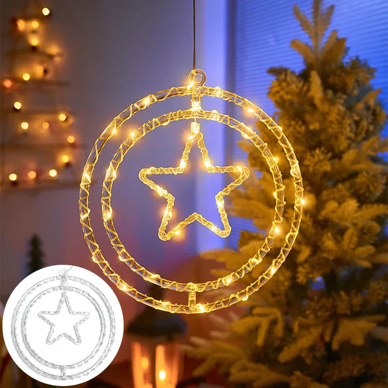 Sterrenraamverlichting | LED | Hangend | Kerststerrenverlichting | Kerstverlichting-Boetiek Moda
