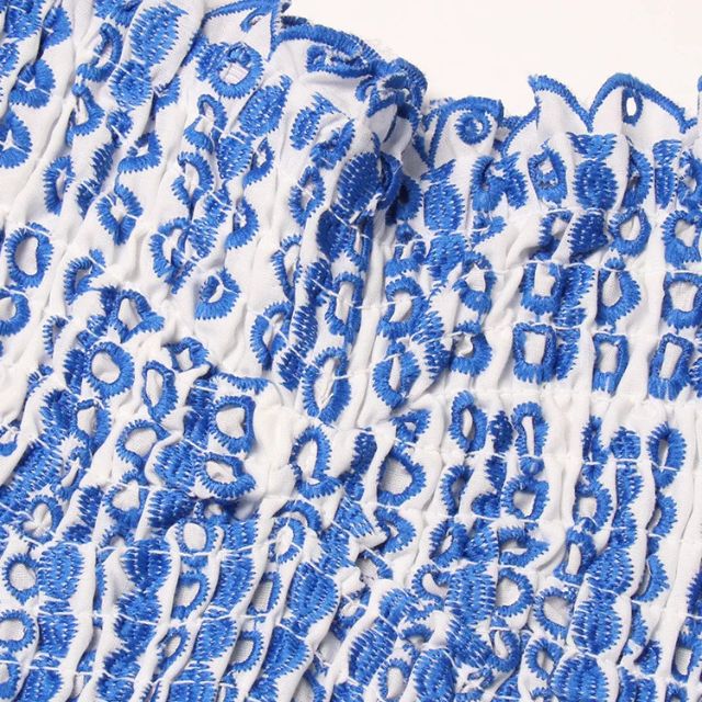 Strapless Jurk - Gerimpeld - Ruches - Mini-jurk - Zomerjurk-Boetiek Moda