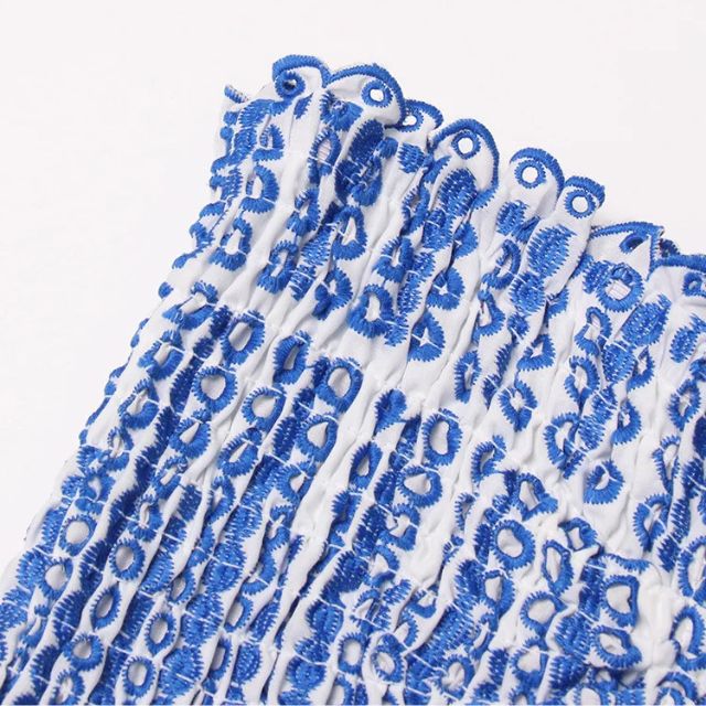 Strapless Jurk - Gerimpeld - Ruches - Mini-jurk - Zomerjurk-Boetiek Moda