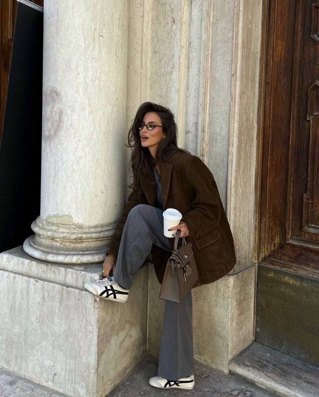 Suède Jas - Vintage - Bruin - Oversized Jas - Damesjas-Boetiek Moda
