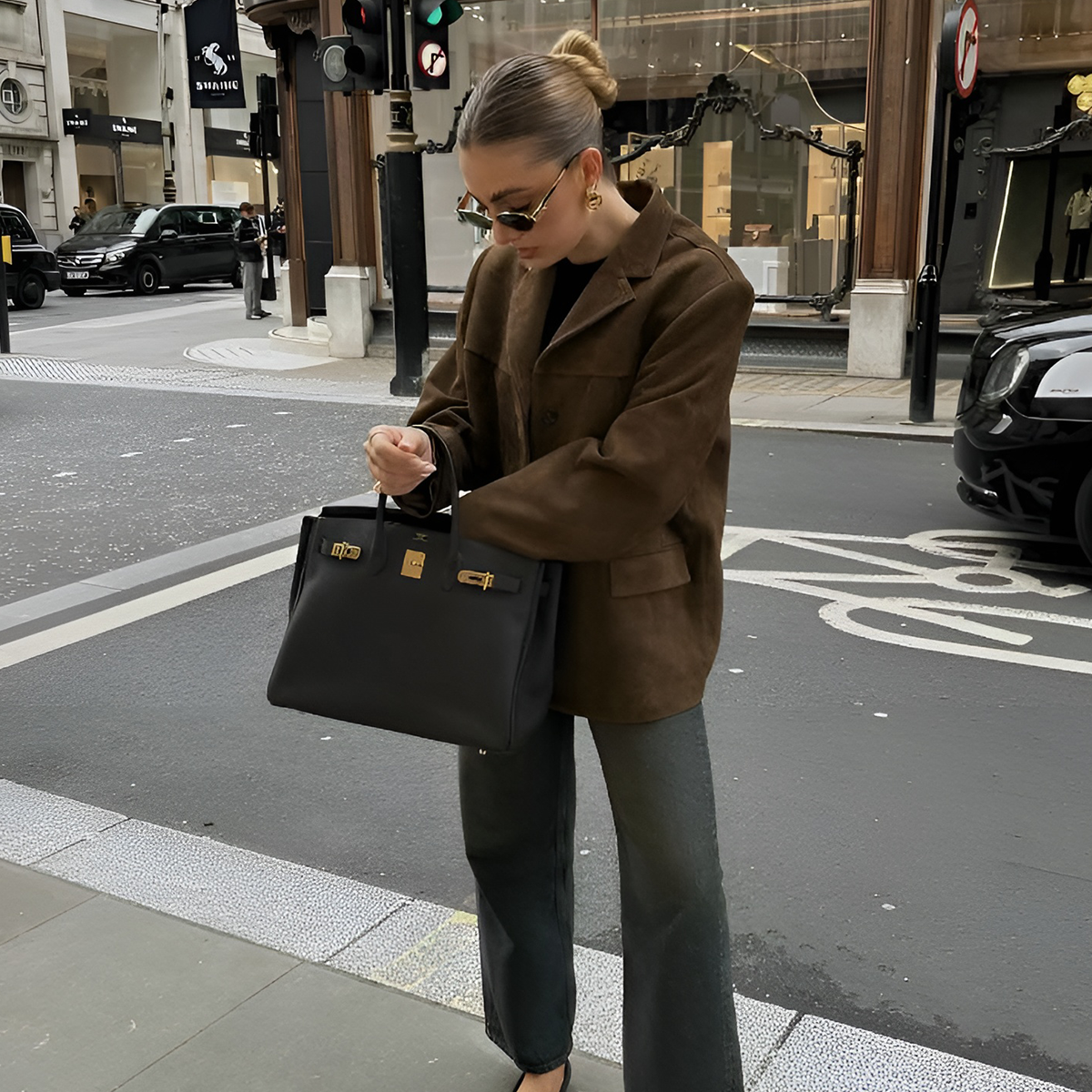 Suède Jas - Vintage - Oversized - Blazerjas - Damesjassen-Boetiek Moda