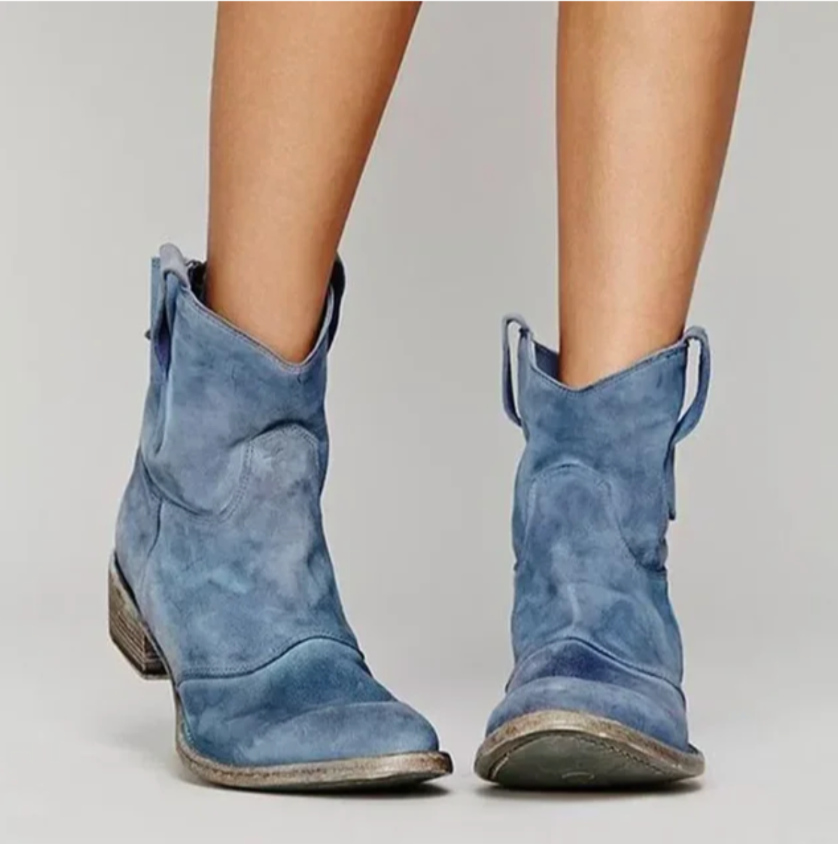 Suède Laarzen | Western | Puntige Tenen | Slip-On Laarzen | Vrouwenlaarzen-Boetiek Moda