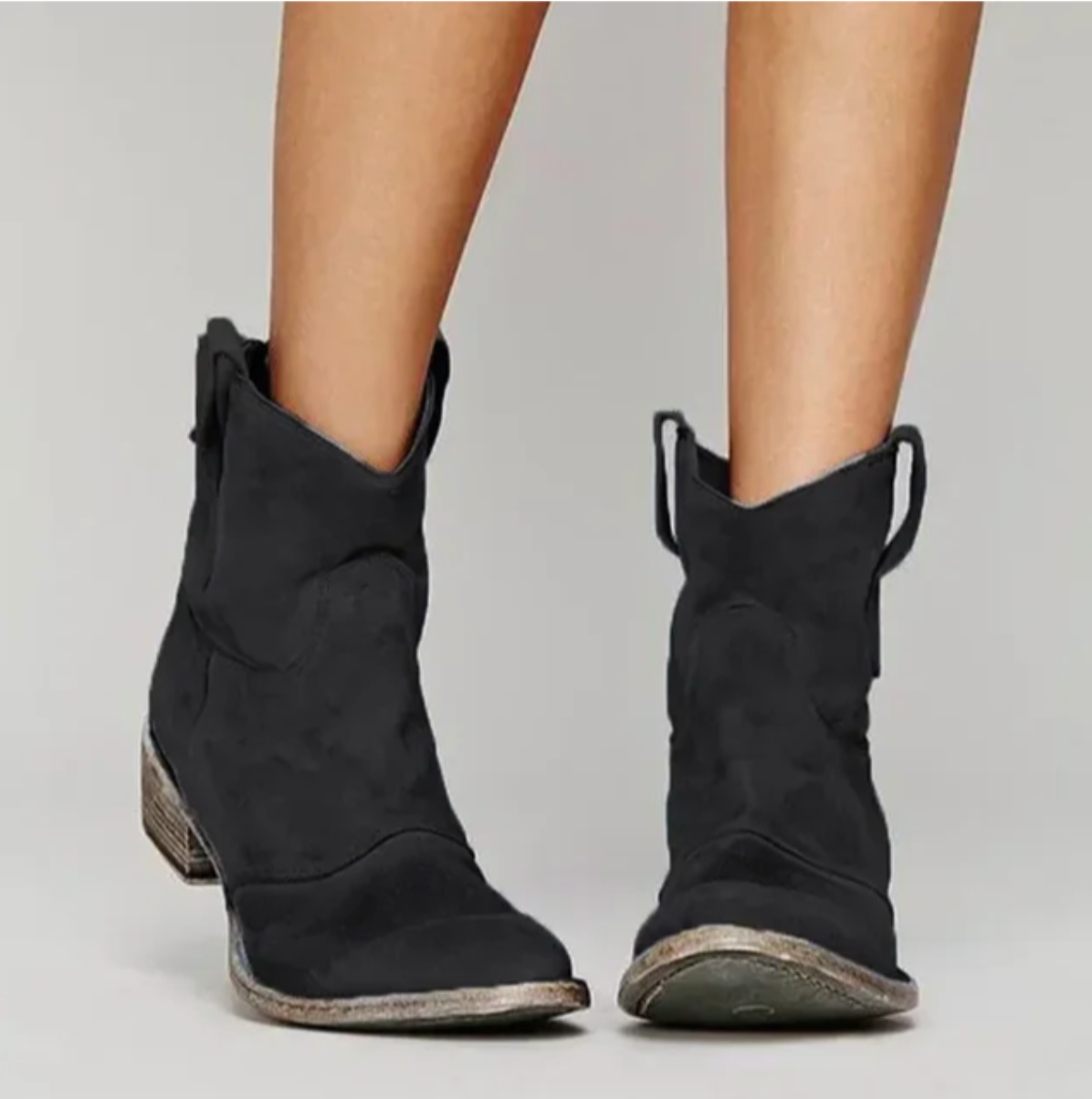 Suède Laarzen | Western | Puntige Tenen | Slip-On Laarzen | Vrouwenlaarzen-Boetiek Moda