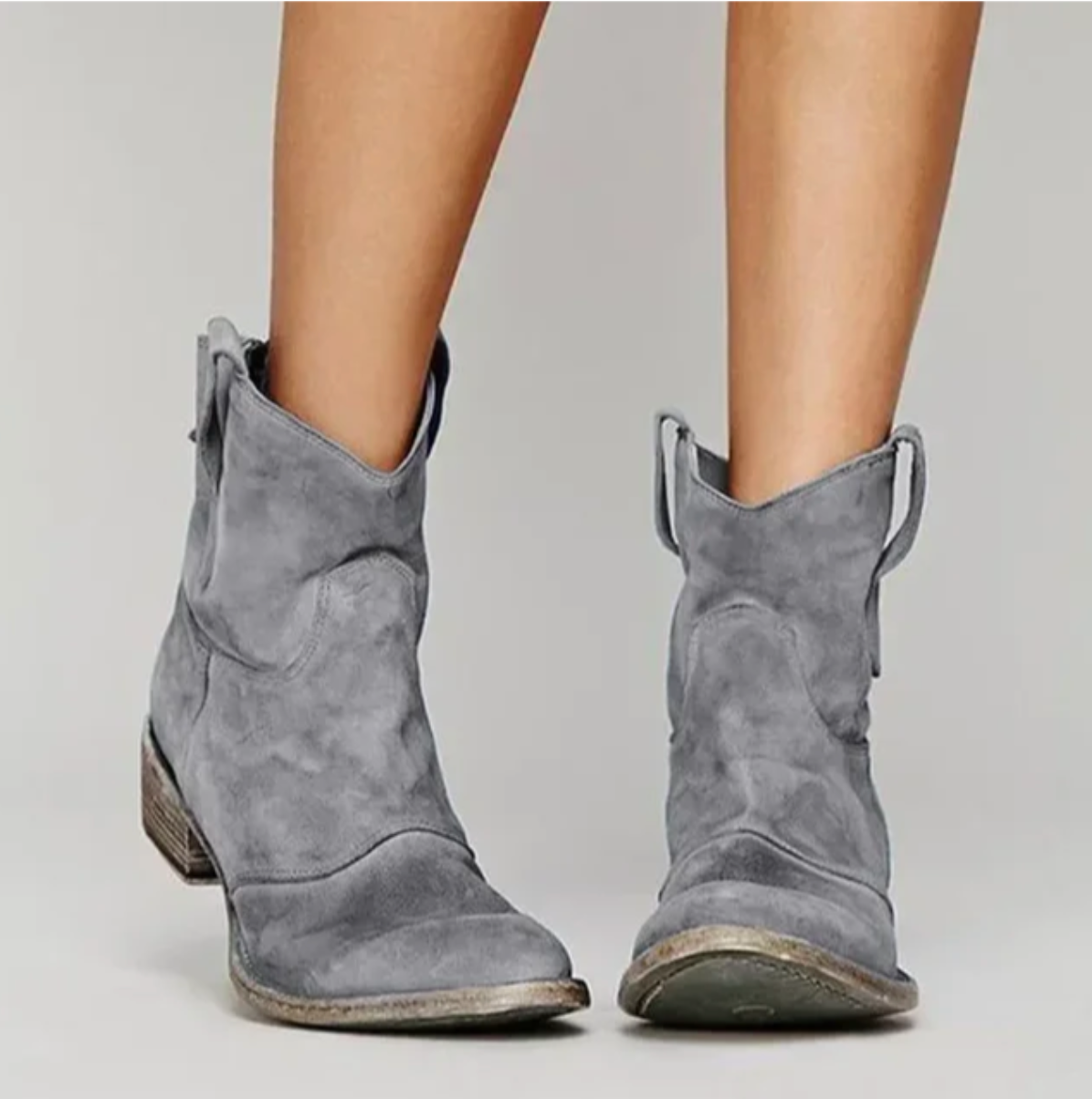 Suède Laarzen | Western | Puntige Tenen | Slip-On Laarzen | Vrouwenlaarzen-Boetiek Moda
