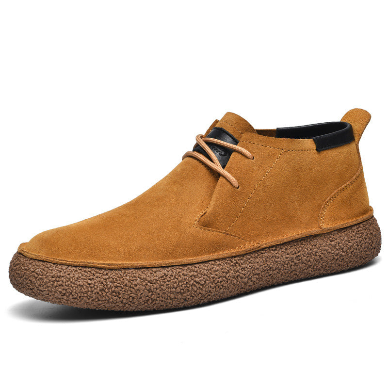 Suède Schoenen - Structuurzool - Vetersluiting - Desert shoes - Herenschoenen-Boetiek Moda