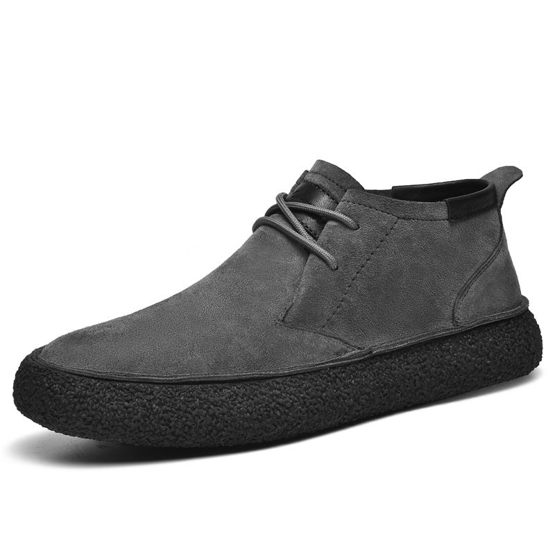 Suède Schoenen - Structuurzool - Vetersluiting - Desert shoes - Herenschoenen-Boetiek Moda