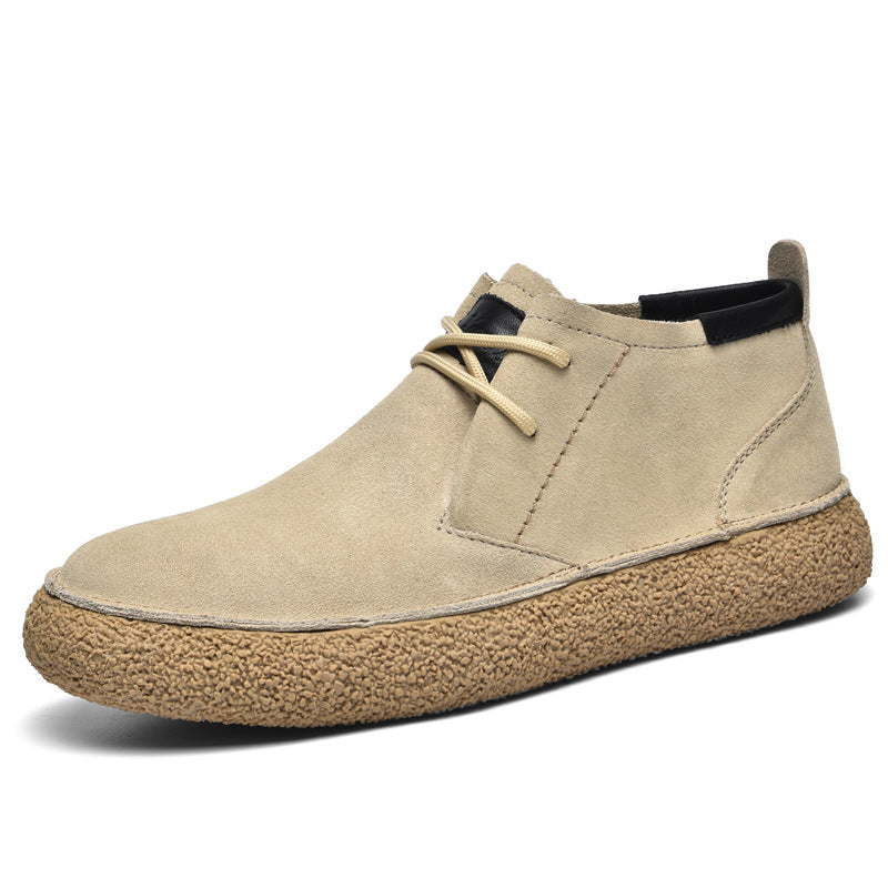 Suède Schoenen - Structuurzool - Vetersluiting - Desert shoes - Herenschoenen-Boetiek Moda