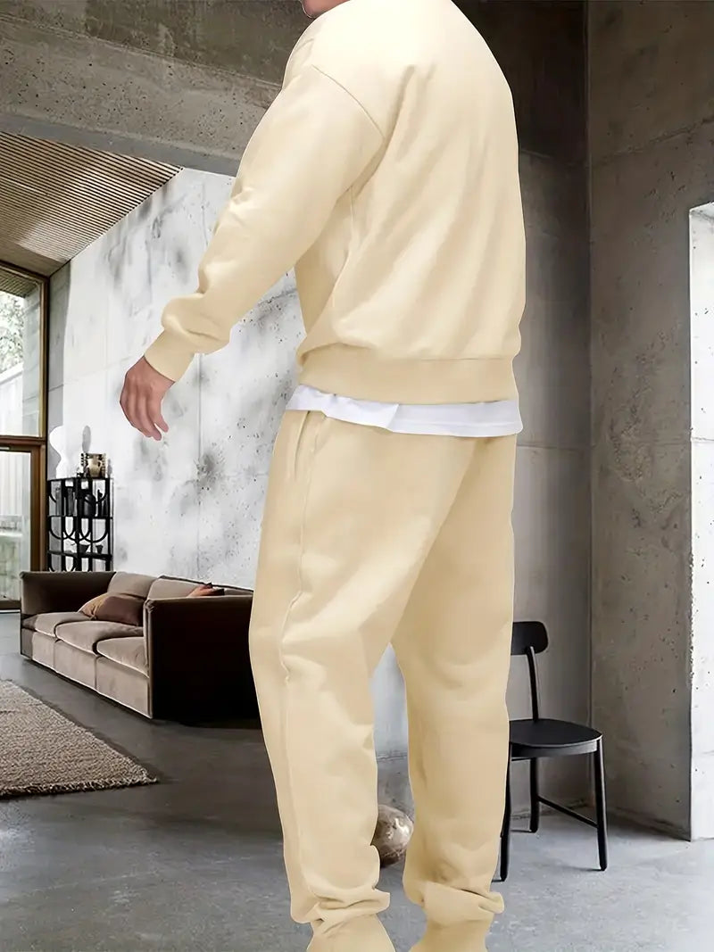 Sweatshirt en joggingbroek set | Trekkoord | Tweedelig | Sweatset | Joggingpakken voor heren-Boetiek Moda