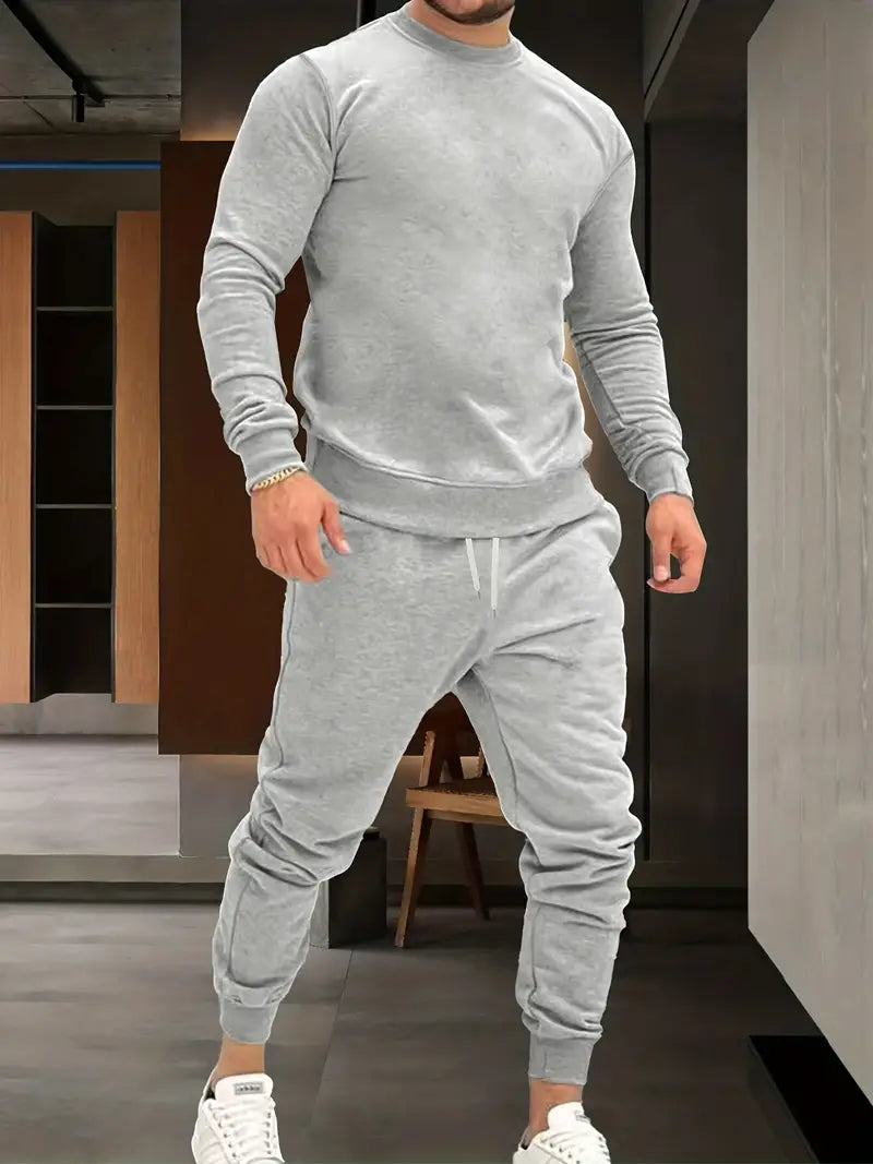 Sweatshirt en joggingbroek set | Trekkoord | Tweedelig | Sweatset | Joggingpakken voor heren-Boetiek Moda