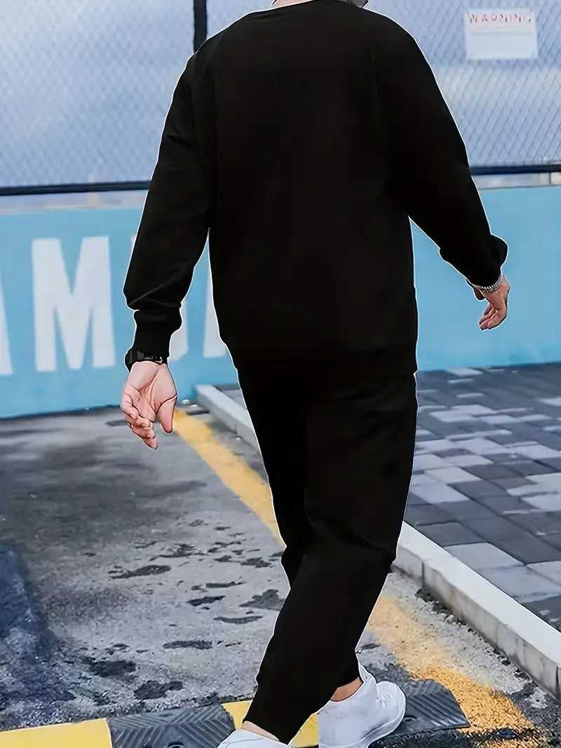 Sweatshirt en joggingbroek set | Trekkoord | Tweedelig | Sweatset | Joggingpakken voor heren-Boetiek Moda