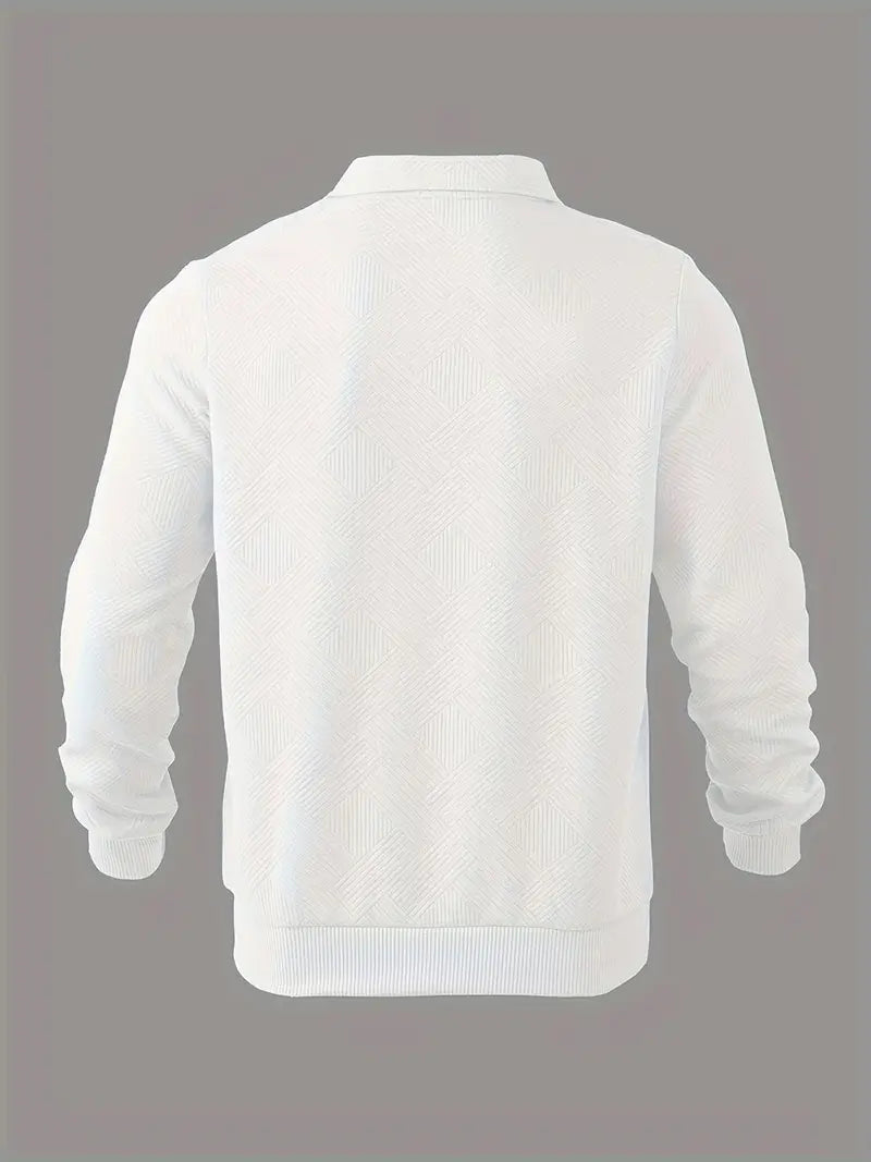 Sweatshirt met kwart rits | Kraag | Normale ritssluiting | Pullover met halve rits voor heren | Herenkleding-Boetiek Moda