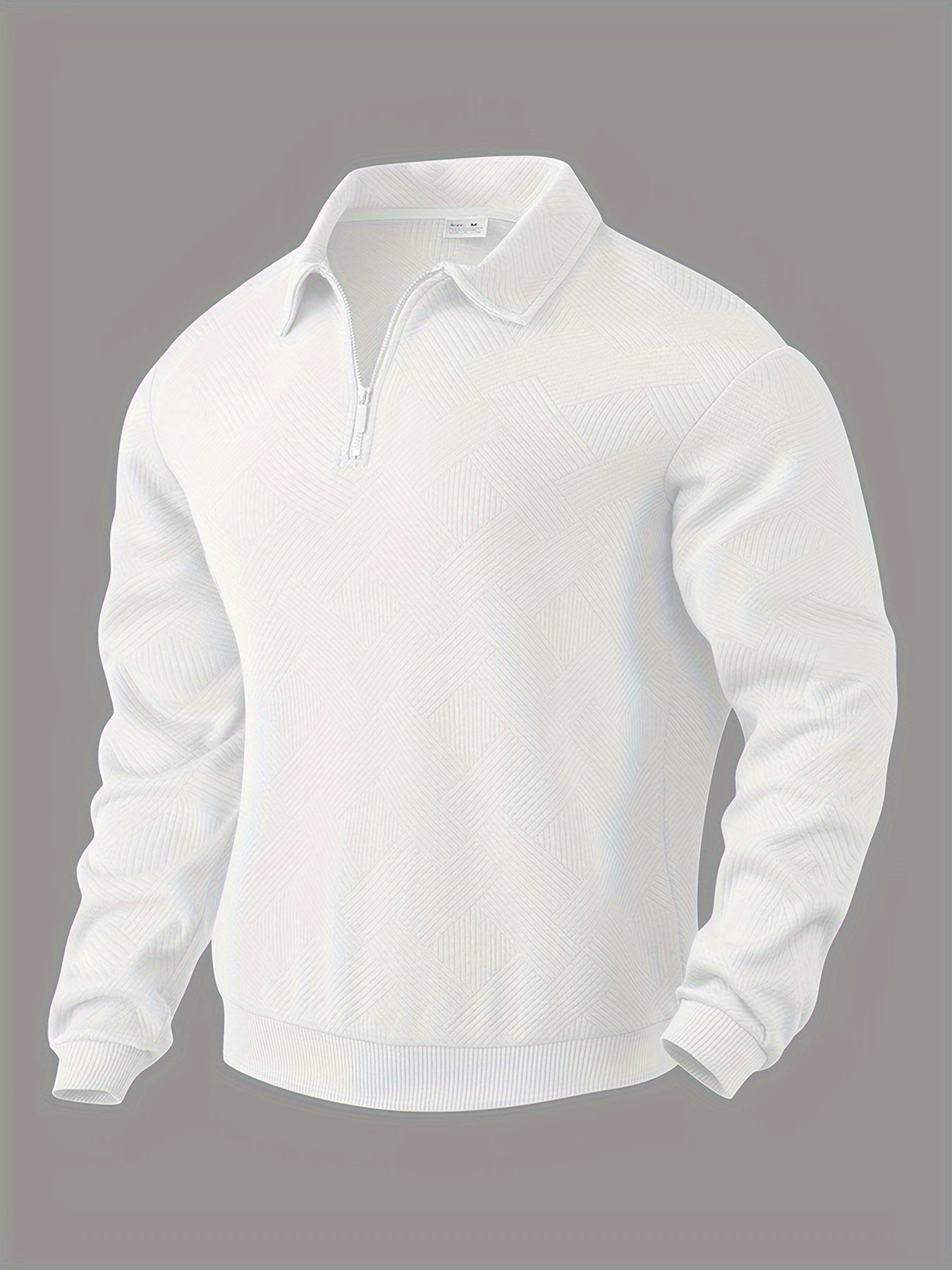 Sweatshirt met kwart rits | Kraag | Normale ritssluiting | Pullover met halve rits voor heren | Herenkleding-Boetiek Moda