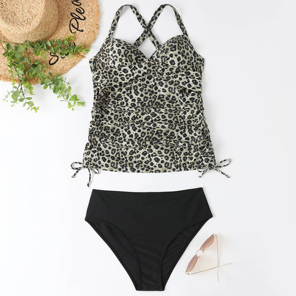 Tankini-set - Tweedelige tankini-badpakken voor dames Zwemkleding-Boetiek Moda