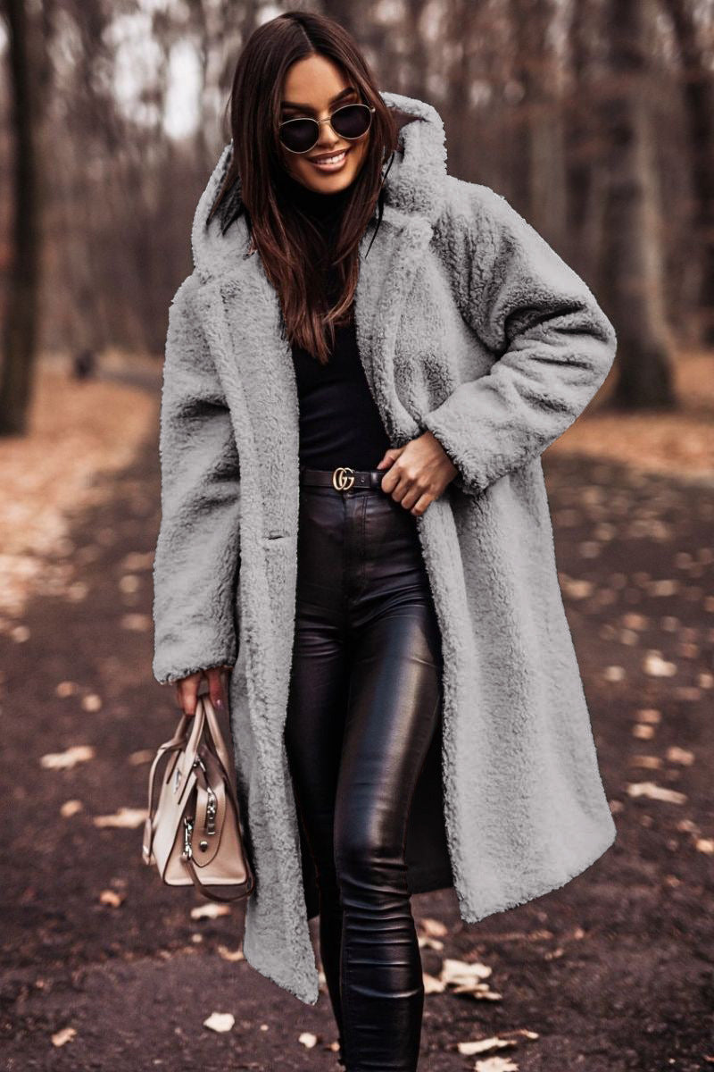 Teddy Coat | Hooded | Faux Fur | Long Coat | Women's Winter Coat-Boetiek Moda