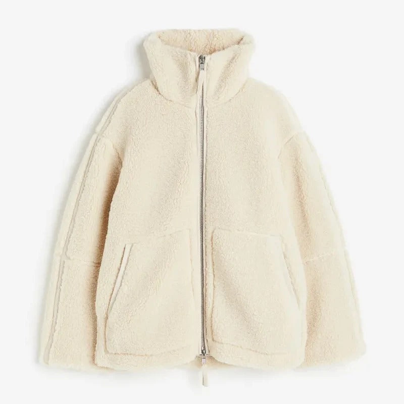 Teddy Jas | Warm | Oversized | Teddy Fleece Jas | Vrouwen Winterjas-Boetiek Moda