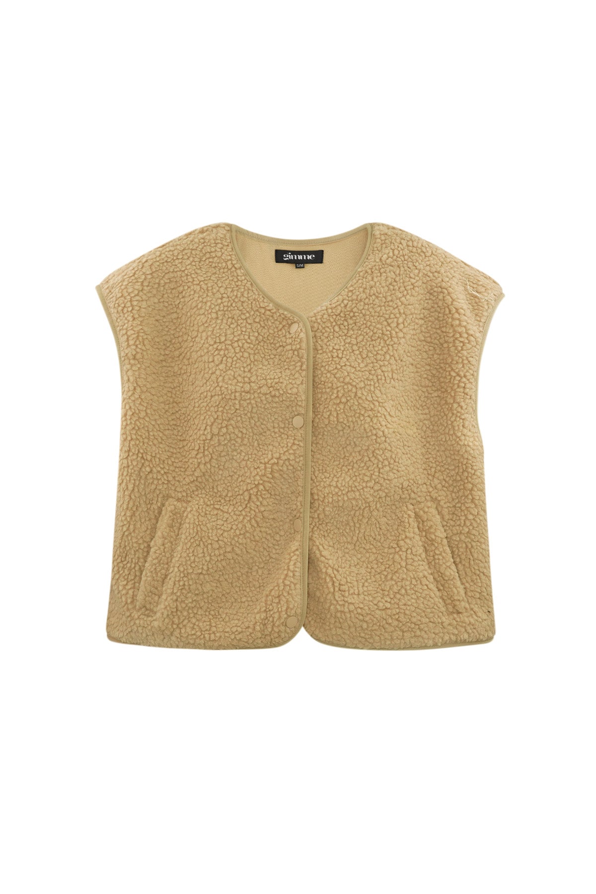 Teddy Vest - Mouwloos - Los model - Fleece Vest - Damesvest-Boetiek Moda