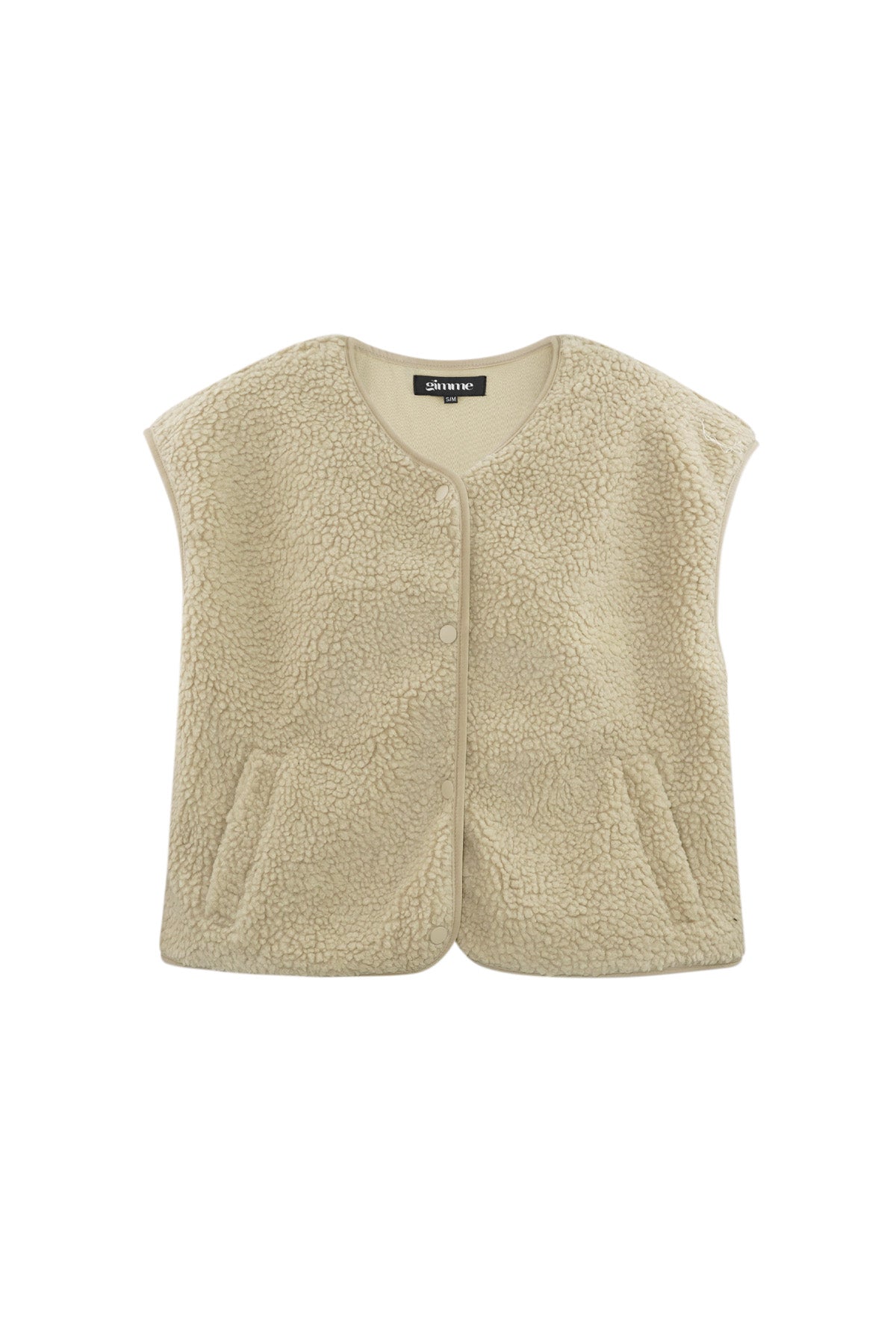 Teddy Vest - Mouwloos - Los model - Fleece Vest - Damesvest-Boetiek Moda