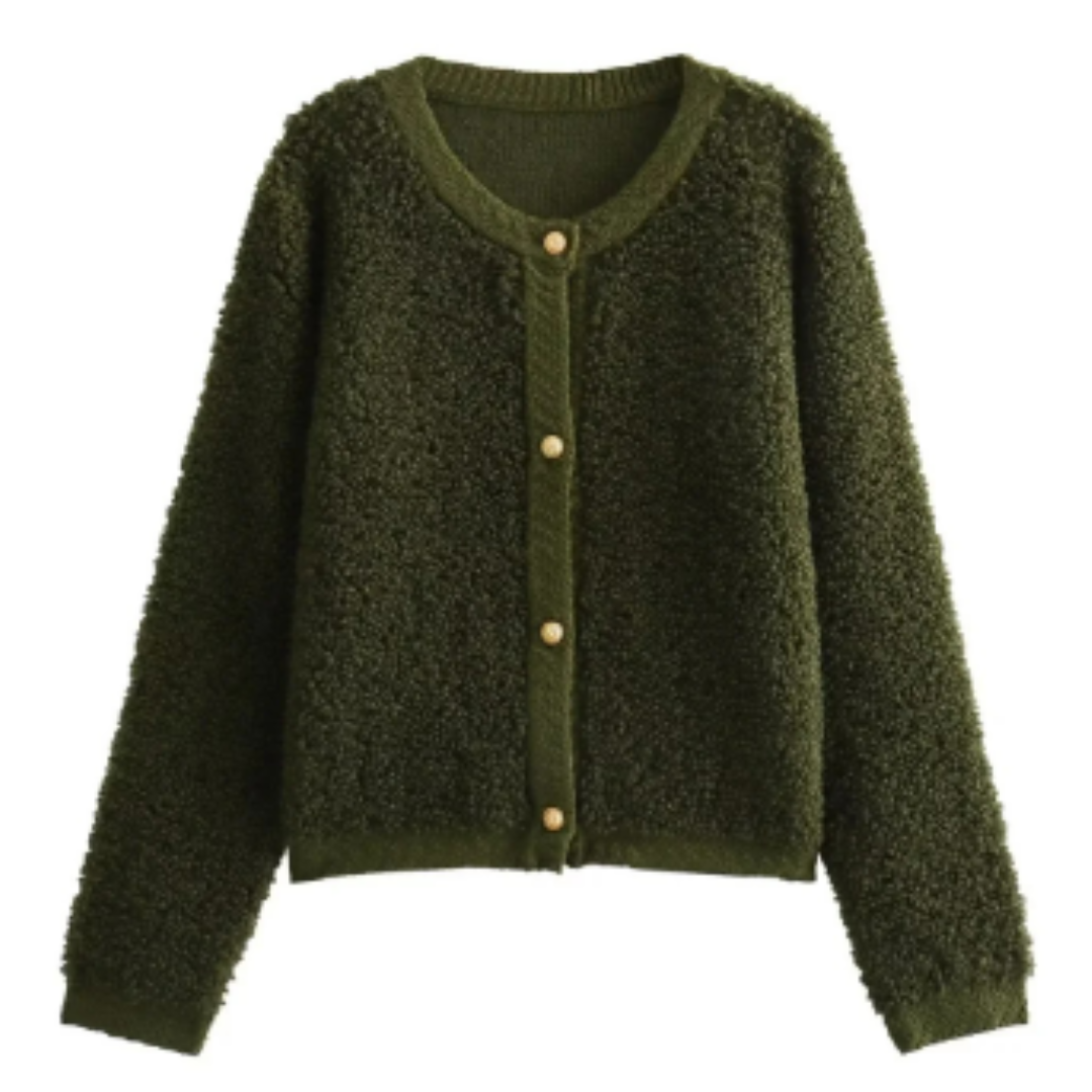 Teddy Vest - Warme vest met knoopsluiting voor dames-Boetiek Moda