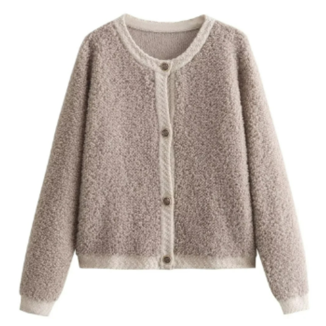 Teddy Vest - Warme vest met knoopsluiting voor dames-Boetiek Moda