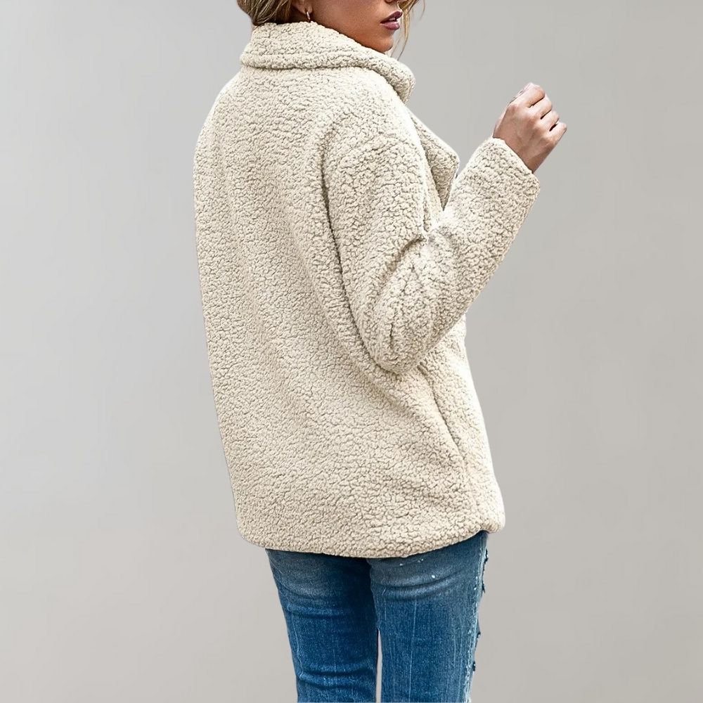 Teddyjas | Knus | Double Breasted | Winterjas | Vrouwenjas-Boetiek Moda