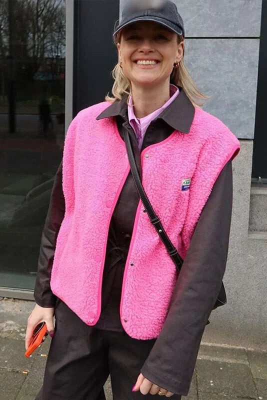 Teddyvest | Bodywarmer | Vest met knopen | Fleecevest | Damesgilet-Boetiek Moda