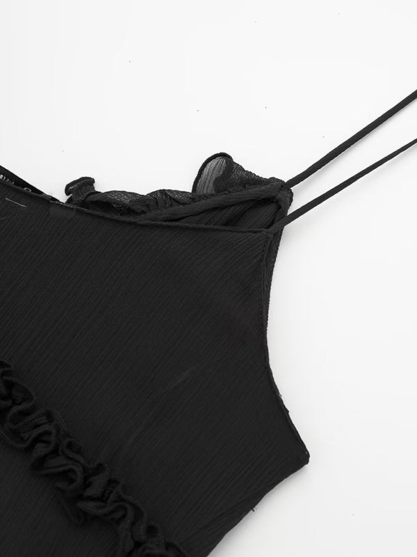 Top met strik aan de voorkant - Ruches - Doorschijnend - Chiffon top - Dames top-Boetiek Moda