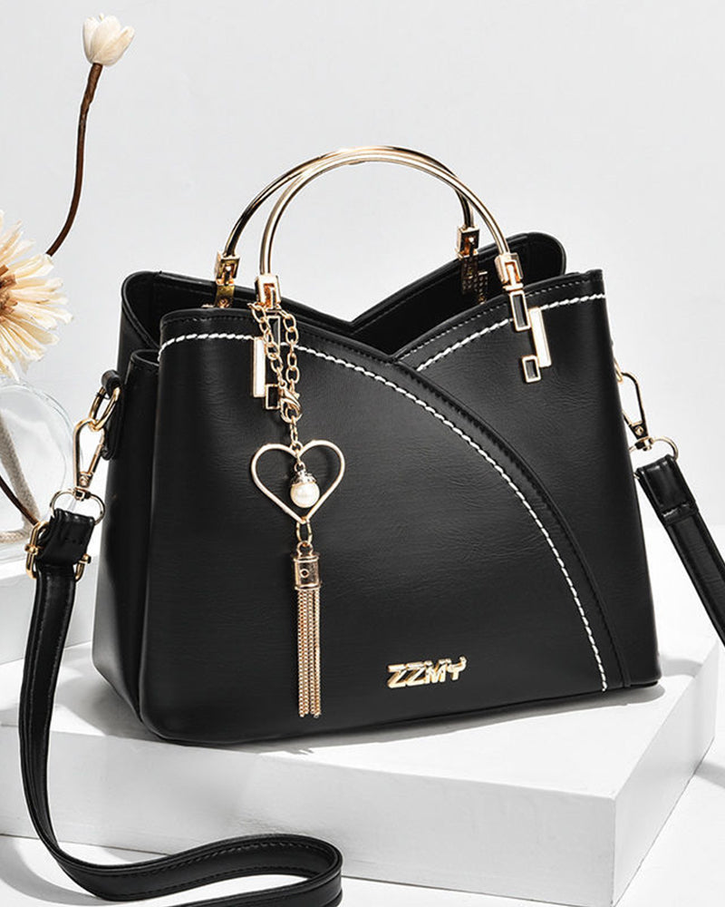 Tote Bag - Grote modieuze schoudertas voor dames met lange riem-Boetiek Moda