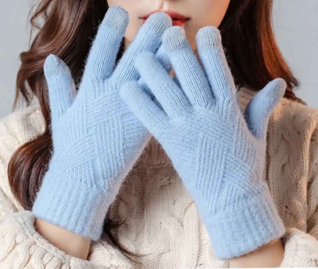 Touchscreen Handschoenen - Gebreid - Kasjmier - Winterhandschoenen - Warme Handschoenen voor Vrouwen-Boetiek Moda