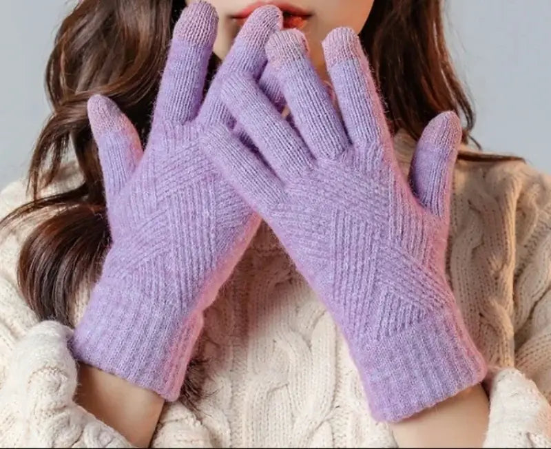 Touchscreen Handschoenen - Gebreid - Kasjmier - Winterhandschoenen - Warme Handschoenen voor Vrouwen-Boetiek Moda