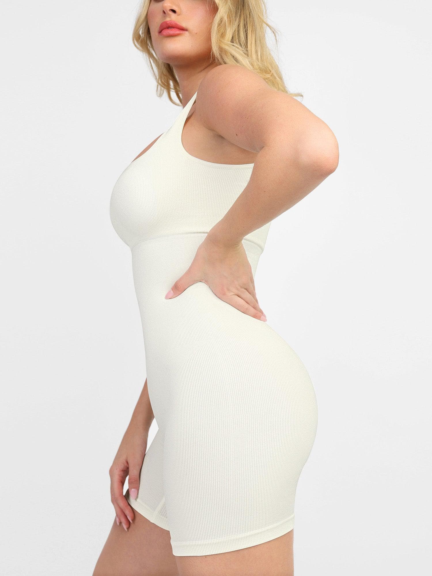 Trainings jumpsuit - dames jumpsuit met naadloze lange mouwen en vormgevende fitness jumpsuit-Boetiek Moda