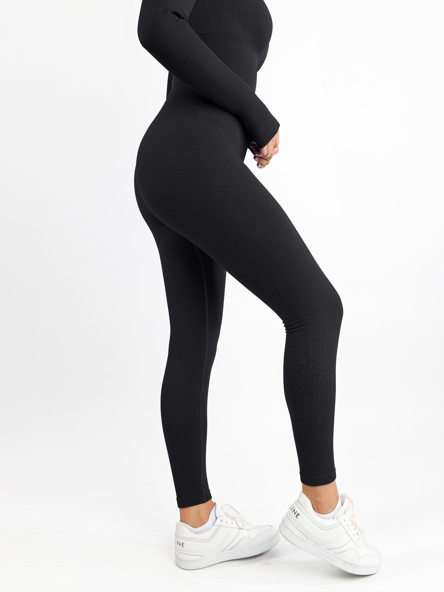 Trainings jumpsuit - dames jumpsuit met naadloze lange mouwen en vormgevende fitness jumpsuit-Boetiek Moda