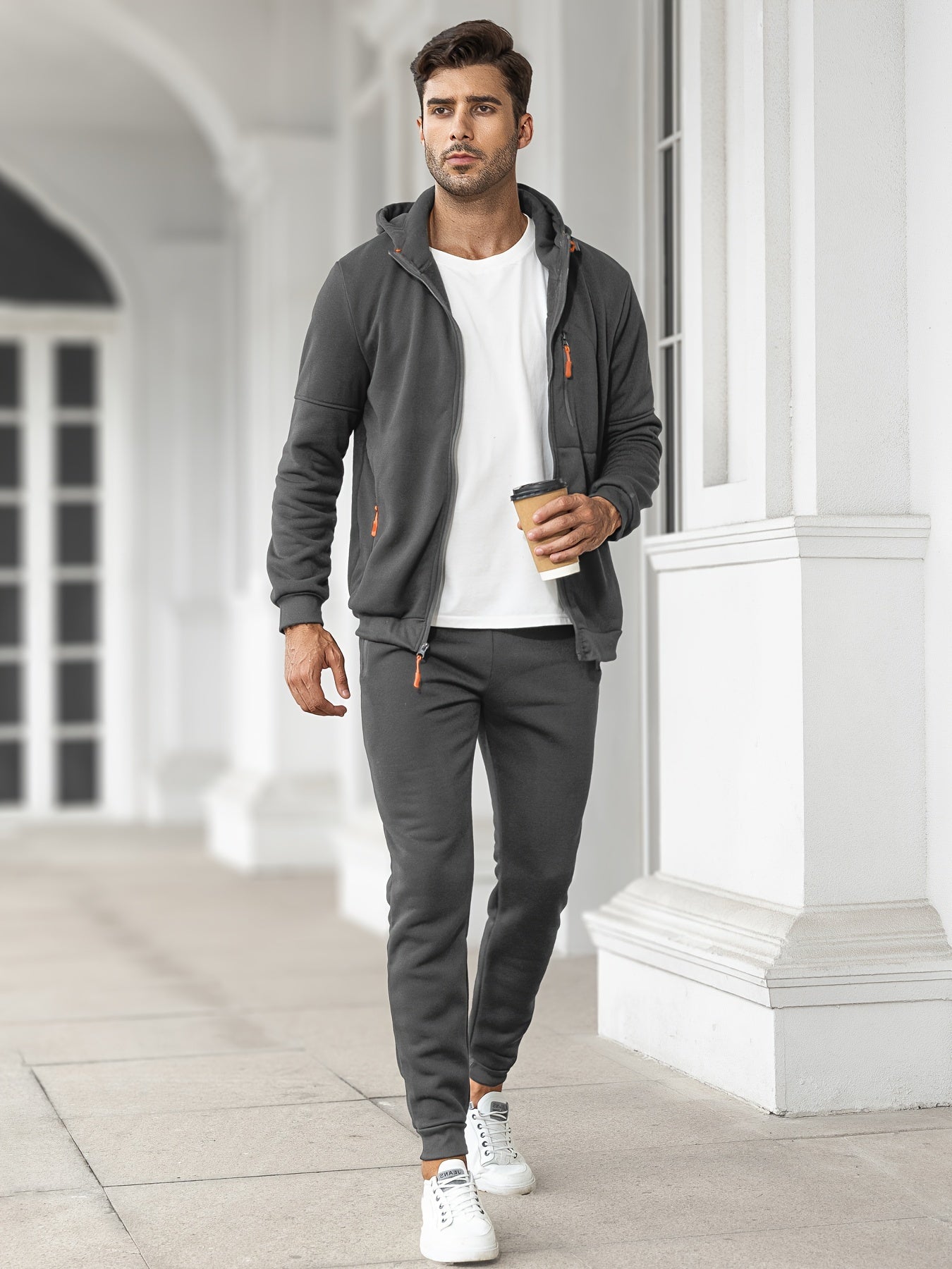 Trainingspak | Casual | Zip-Up | Hoodie en Sweatbroek Set | Heren Joggingpak-Boetiek Moda