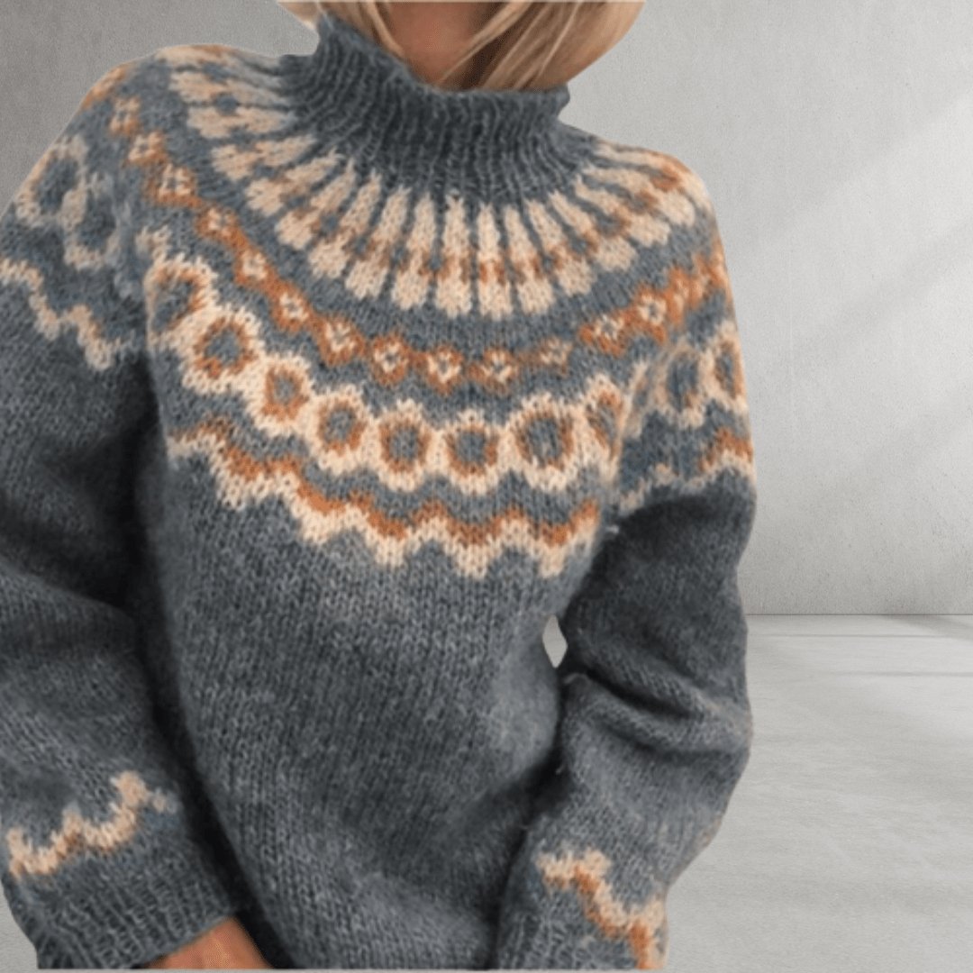 Trui met Scandinavisch breipatroon-Boetiek Moda