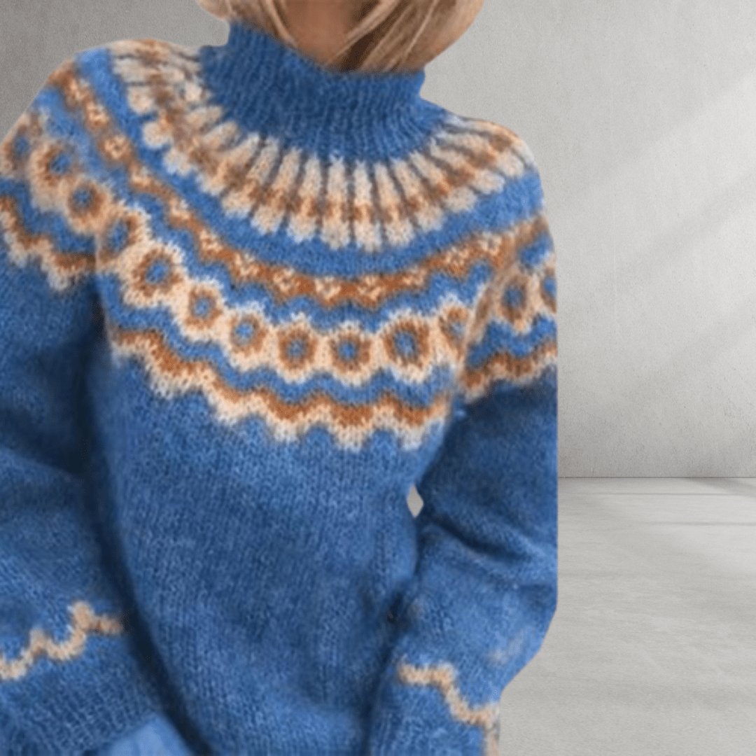 Trui met Scandinavisch breipatroon-Boetiek Moda