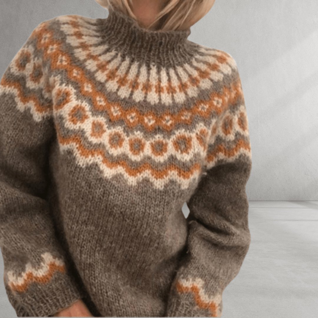 Trui met Scandinavisch breipatroon-Boetiek Moda