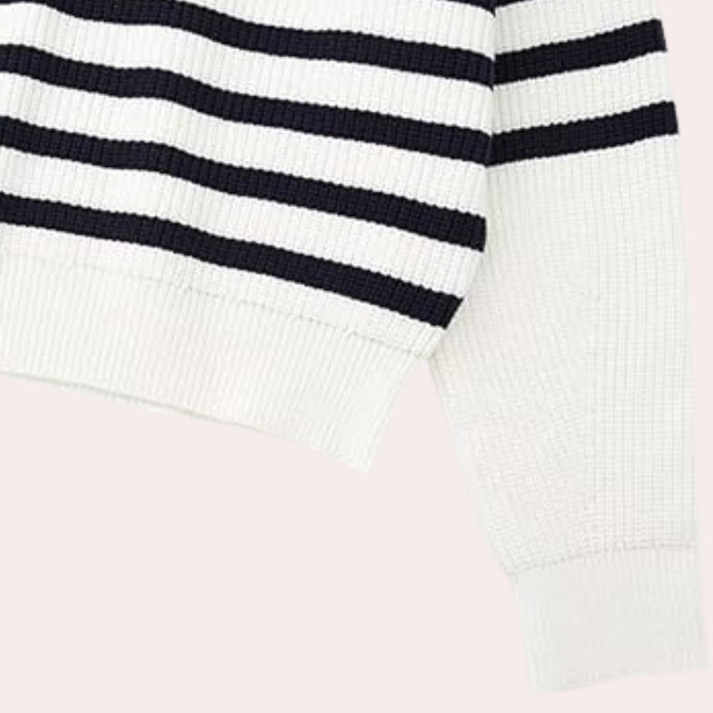Trui met halve rits | Losjes model | Warm | Gebreide trui | Damestrui-Boetiek Moda