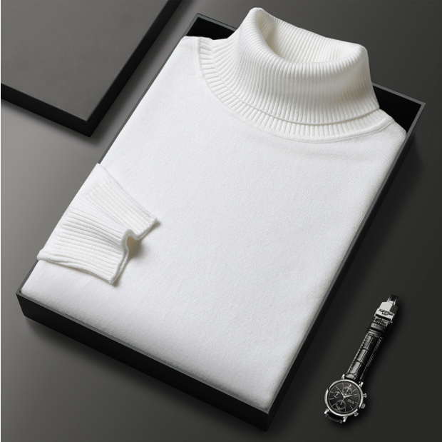 Trui met rolkraag - Gebreid - Polar Neck - Trui met hoge kraag - Trui met hoge kraag voor mannen-Boetiek Moda