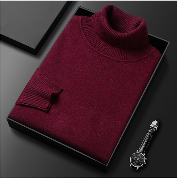 Trui met rolkraag - Gebreid - Polar Neck - Trui met hoge kraag - Trui met hoge kraag voor mannen-Boetiek Moda