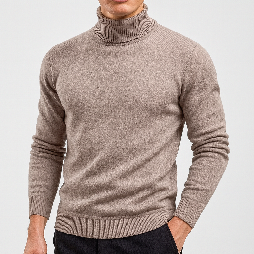 Turtleneck trui - Effen - Rollkraag - Gebreide trui - Heren trui-Boetiek Moda