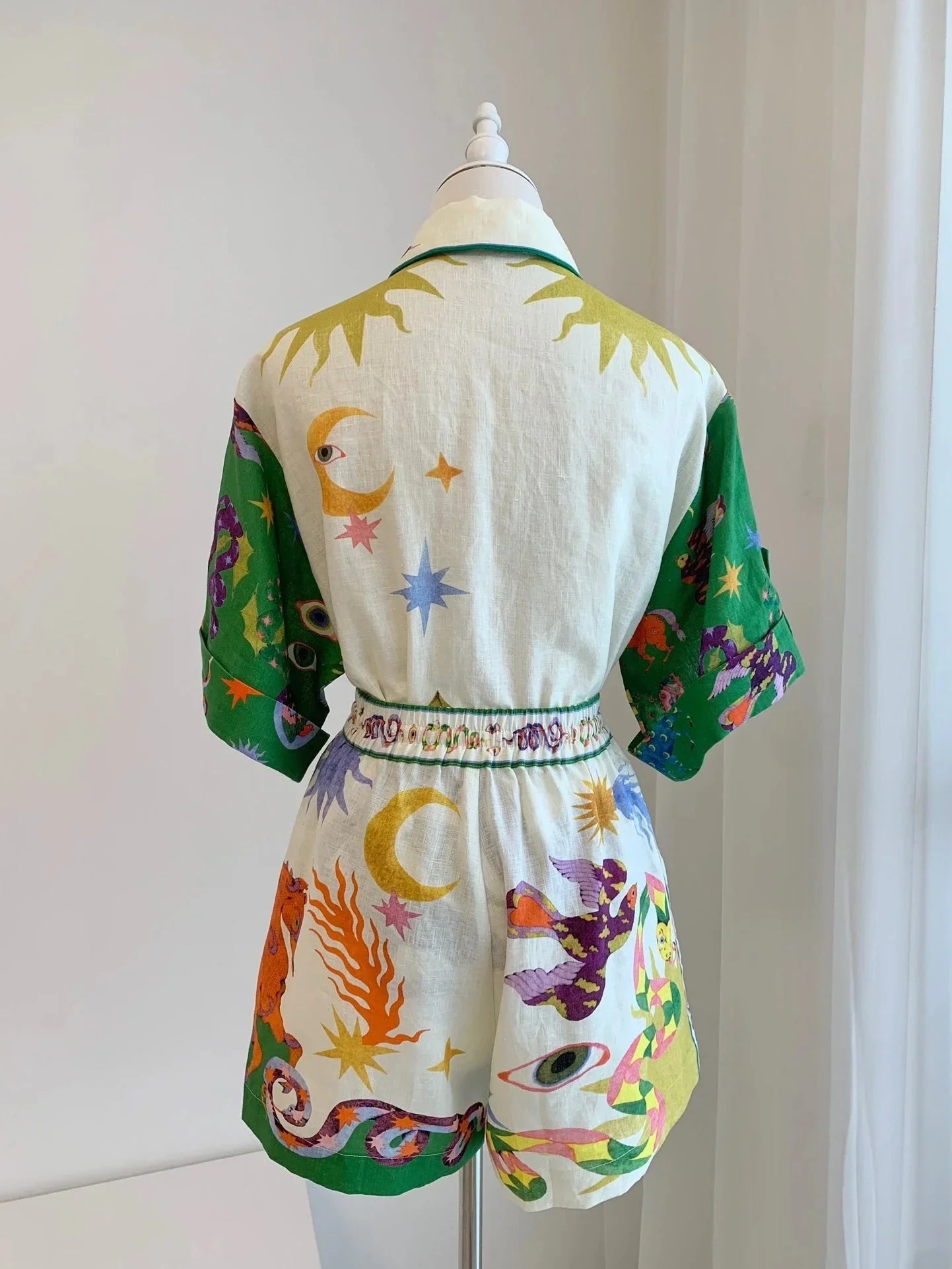 Tweedelige Set | Losjes Model | Korte Mouwen | Zomerkleding | Co-Ord's Vrouwen-Boetiek Moda