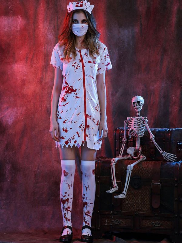 Verpleegster Halloween Kostuum | Eng | Zombie Verpleegster | Verpleegster Outfit Halloween | Vrouwen Halloween Kostuums-Boetiek Moda