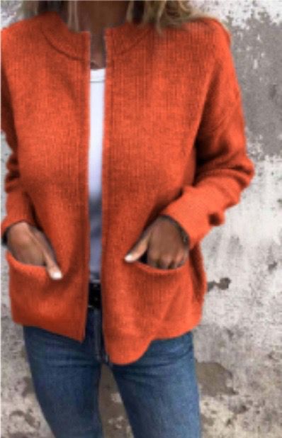 Vest met rits - volledige rits - zakken - gebreid vest - damesbreigoed-Boetiek Moda