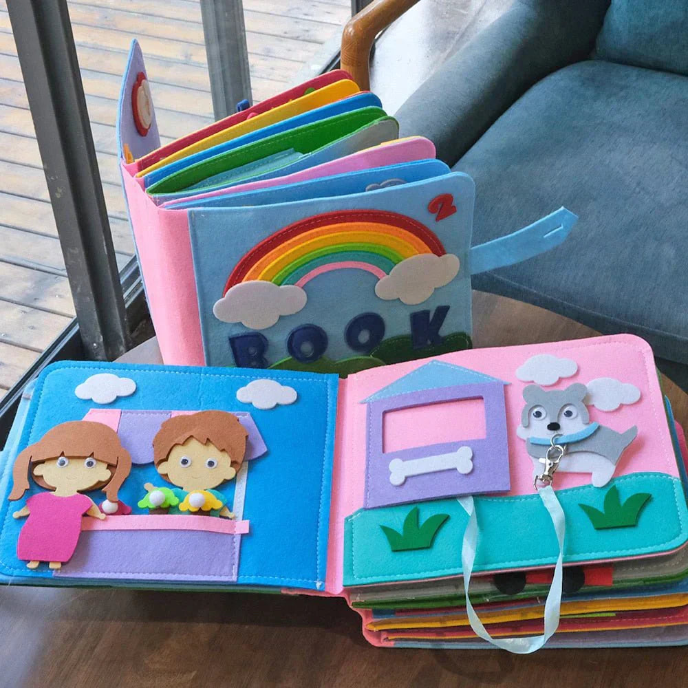Viltboek | Peuter | Interactief | Zintuiglijk boek | Kinderboek-Boetiek Moda